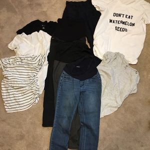 Maternity bundle, jeans, leggings, T-shirt’s